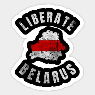 LIBERATE BELARUS PROTEST DISTRESSED Sticker